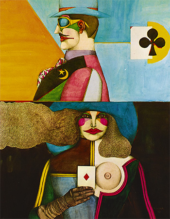Partners, 1971 watercolors