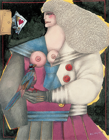 Girl with Bird, 1973