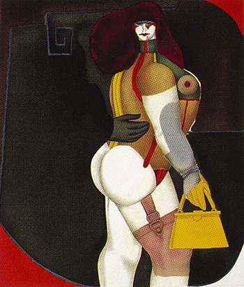 Woman with Yellow Handbag, 1975
