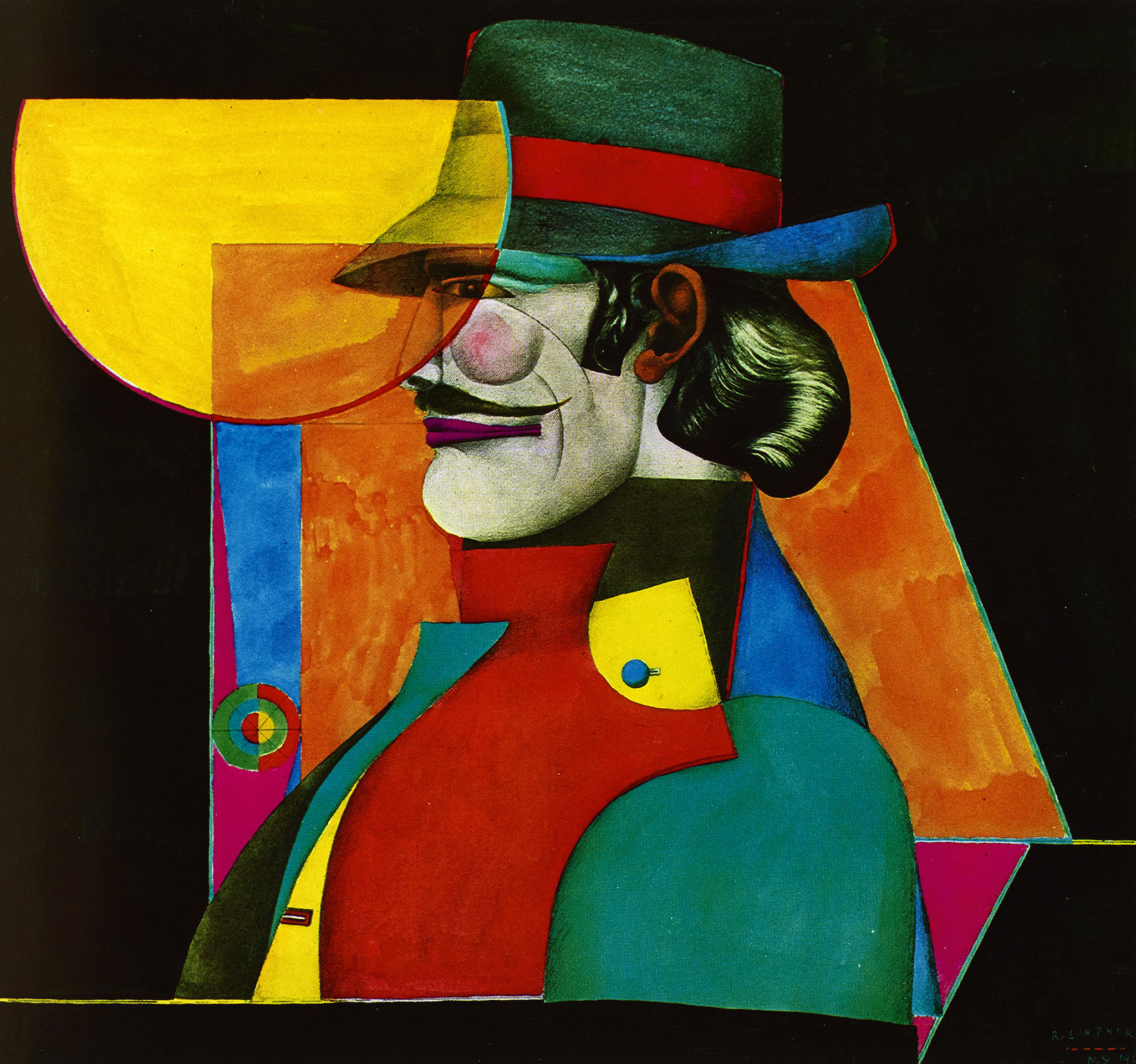 The Gift (Profile of Man with Hat and Red Band), 1969