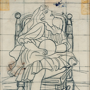 Girl Sitting, 1950